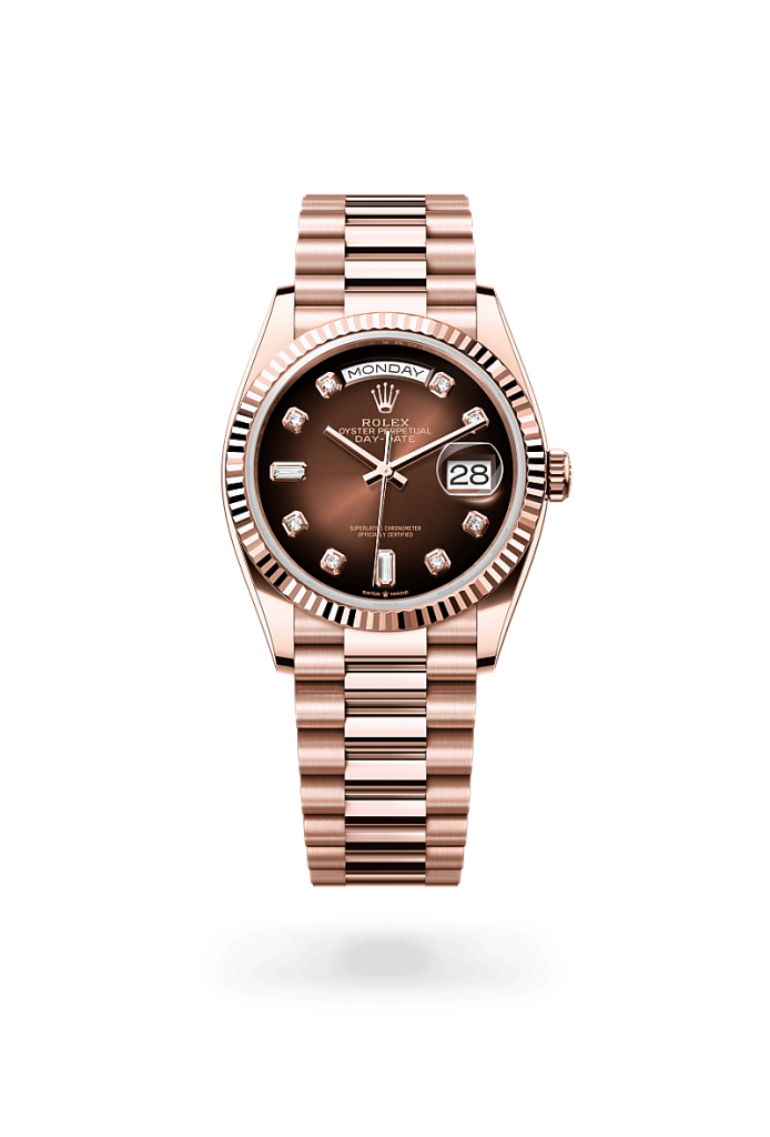 Rolex Day-Date 36 in Oro Everose 18 ct, M128235-0037-gioielleria Piccinini
