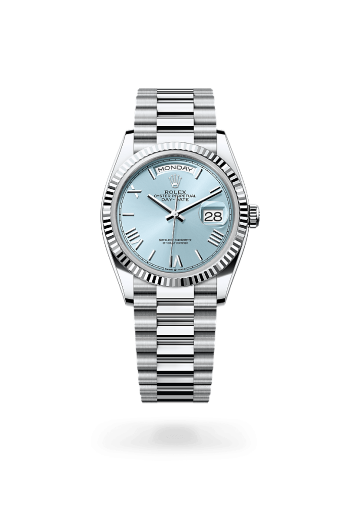 Rolex Day-Date 36 in Platino, M128236-0018-gioielleria Piccinini
