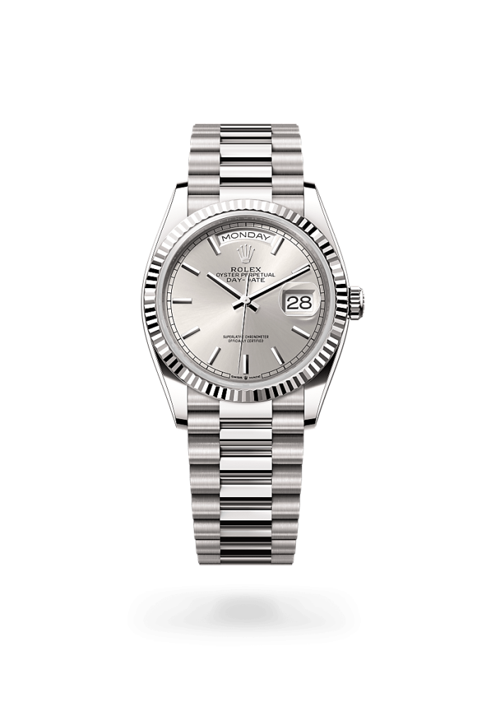 Rolex Day-Date 36 in Oro bianco 18 ct, M128239-0005-gioielleria Piccinini