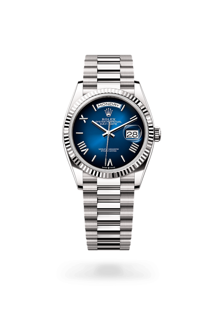 Rolex Day-Date 36 in Oro bianco 18 ct, M128239-0063-gioielleria Piccinini