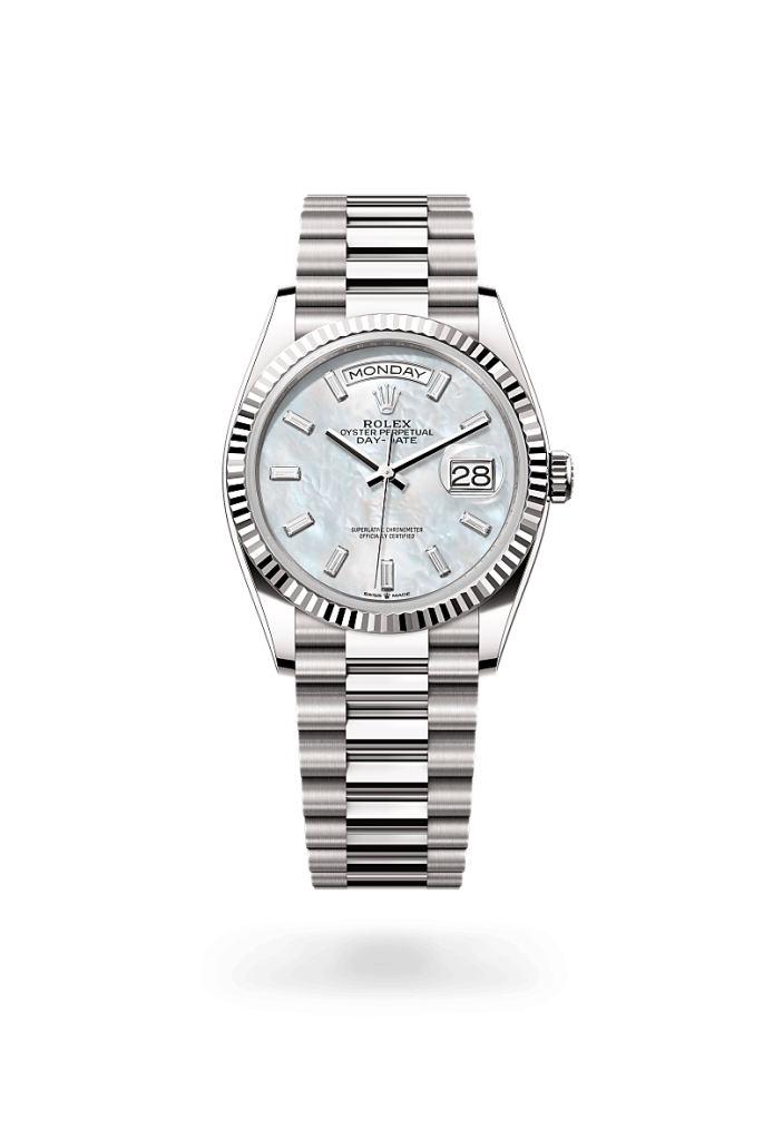 Rolex Day-Date 36 in Oro bianco 18 ct, M128239-0065-gioielleria Piccinini