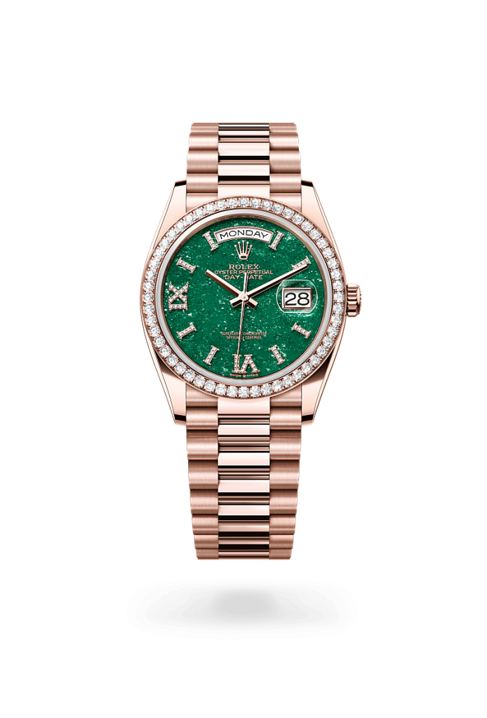 Rolex Day-Date 36 in Oro Everose 18 ct, M128345RBR-0068-gioielleria Piccinini