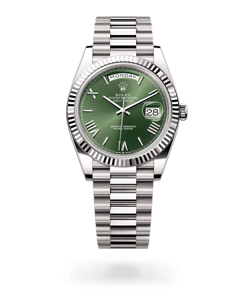 Rolex Day-Date 40 in Oro bianco 18 ct, M228239-0033 - Gioielleria Piccinini
