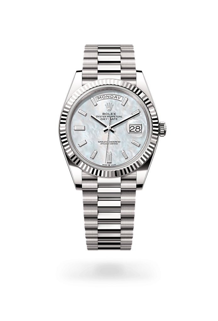 Rolex Day-Date 40 in Oro bianco 18 ct, M228239-0078-gioielleria Piccinini