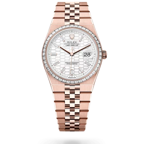 rolex Land-Dweller in Oro Everose e diamanti, m127285tbr-0002 - gioielleria piccinini