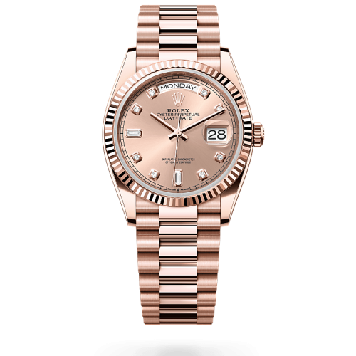 Rolex Day-Date 36 in Oro Everose 18 ct, M128235-0009 -Gioielleria Piccinini