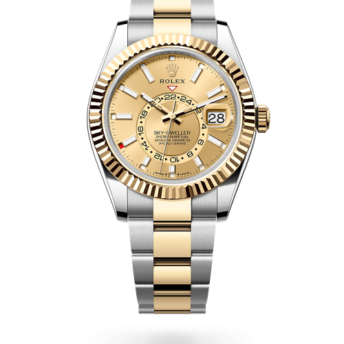 rolex sky-dweller in rolesor giallo, m336933-0001 - gioielleria piccinini